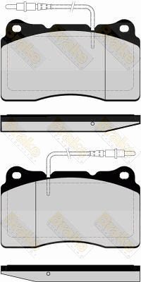 BRAKE ENGINEERING Комплект тормозных колодок, дисковый тормоз PA1491